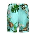 thumbnail image 2 of Haiem Tropical Pineapple Men's Pajama Short with Soft Woven Cotton Elastic Waistband Sleep Short-4X-Large, 2 of 9