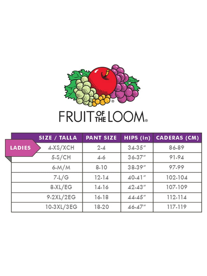 Fruit of the Loom, Women's Heather Brief, 6 Pack, Cotton Underwear