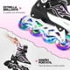 thumbnail image 3 of Patines en LINEA Sangkee Ajustables Rosa y Negro con llantas iluminadas S/M/L/XL, 3 of 7