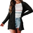thumbnail image 3 of Camisetas de manga larga para mujer, transpirables, holgadas, cómodas, a la moda, para oficina, citas, trabajo, compras al aire libre, hogar, negro, S, 3 of 6