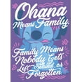 thumbnail image 2 of Junior's Lilo & Stitch Ohana Means Family  Graphic Tee Purple Large, 2 of 3