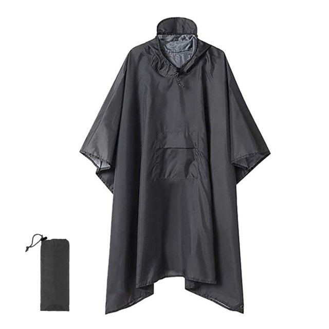Chaqueta impermeable reutilizable para senderismo con capucha para actividades al aire libre para hombre