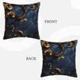 thumbnail image 3 of Fotbe Elegant Gold Scrollwork Pattern Velvet Decorative Throw Pillow Covers with Elegant Piping, Soft Plush Cushion Cover for Sofa, Bed, Car, Office-16"x16", 3 of 8