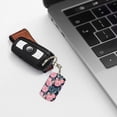 thumbnail image 6 of Naloa Rose Flowers Print Keyfob with Split Key Ring and Print Labels, Key Labels Key Chain Tags, Luggage Tags, Car Key Chain Ring Keyfob Gift, 6 of 7