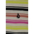 thumbnail image 3 of Volcom Girl's Yellow & Pink Multicolour Striped S/S T-Shirt (S01), 3 of 5