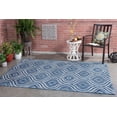 thumbnail image 3 of Tayse Veranda Area Rug VND1714 Contemporary Indigo Curves Diamonds 5' 3" x 7' 3" Rectangle, 3 of 3