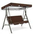 thumbnail image 5 of SDJMa Patio Swing Canopy Replacement 98"x72" Top Cover & 59"x59" Seat Cover Set Waterproof UV Resistant Garden Swing Cover Outdoor Swing Sunscreen Canopy Cushions Mat Replacement, 5 of 7