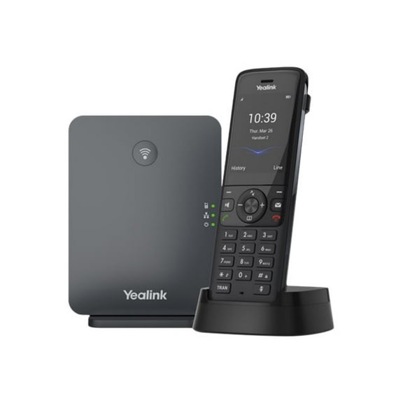 Yealink W78P IP Phone, Cordless, Corded, DECT, Desktop, Wall Mountable, Black, Classic Gray