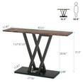 thumbnail image 2 of Tribesigns Console Table, Industrial Hallway Table for Entryway, 43 Inch Entryway Tables Narrow Sofa Table for Living Room, Stable Metal Frame & Easy Assemble, Rustic Brown, 2 of 8