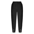 thumbnail image 7 of Aoiroe Women's Barrel Leg Sweatpant Wide Leg Pants Casual Cotton Palazzo Trousers with Pockets Black 5XL, 7 of 7