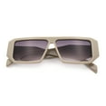 thumbnail image 1 of Womens Mod Flat Top Square Rectangle Beveled Diamond Cut Arm Plastic Sunglasses Grey - Smoke, 1 of 7