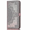 thumbnail image 2 of Samsung Galaxy S10 Plus Case Leather Wallet Cover Emboss Mandala Magnetic Flip Protection Shockproof - Rose Gold, 2 of 5