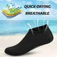 thumbnail image 3 of Beach Shoes,Water Shoes,Women's Men's Outdoor Beach Swimming Aqua Socks Quick-Dry Barefoot Shoes Surfing Yoga Pool Exercise,Black,M, 3 of 9