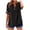 CTV99-Black, variant on 2026 Summer Linen Tops For Women Lace Crochet Short Sleeve Tshirts Workout Button Dressy Casual Loose Blouses Light Blue S