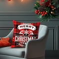 thumbnail image 4 of Puntoco Funda de almohada súper suave navideña con estampado de Papá Noel, funda de almohada para sofá, funda de cojín decorativa para estudio, 4 of 5