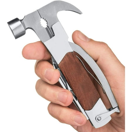 14-in-1 Stainless Steel Multitool Perfect for Camping Outdoors,Anumit Emergency Escape Hammer Tool with Knife Plier Screwdrivers Saw Fish Descaler Wrench Bottle Opener