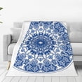 thumbnail image 1 of Balery Blue Watercolor Manta de Felpa Suave y Acogedora – Cobija de Franela Aterciopelada para Cama, Lavable y Cálida para Sofá, Mascotas, Transpirable-40"x30", 1 of 7