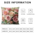thumbnail image 5 of BANET  Throw Pillow Covers Vintage Pink Roses Rugosa Flower Design Square Pillowcase for Home Decor Sofa Car Bedroom Pillow case  18x18in, 5 of 5
