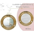 thumbnail image 3 of Aluminium Ships Porthole Mirror and Window – Nautical Round Wall Mirror with Durable Frame for Bathroom, Living Room, & Outdoor Use – Stylish Marine Décor (Golden, Mirror, 15 inch), 3 of 6