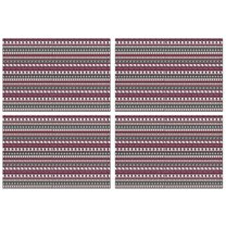 Green and Red Christmas Pattern Summer Placemats Table Placemats Set Of 4-Linen Kitchen Washable Placemats Table Mats 11.8"x17.7" Non-Slip Heat Resistant