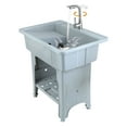 thumbnail image 3 of TidBay Plastic Laundry Sink, Utility Sink Laundry Tub, Portable Hand Wash Station, Outdoor Sink with Hose Hook Up, Freestanding Laundry Sink with Removable Washboard, for Washing Room, Backyard, 3 of 6
