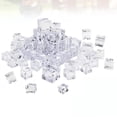 thumbnail image 3 of OFFIGAM Set of 36 Transparent Acrylic , 0.8 x 0.8 x 0.8 inch Reusable Fake Ice for Drinks and Beverages, 3 of 10