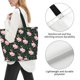 thumbnail image 3 of Disketp Pink Sleeping Fox Bolsa Tote Estampada para Mujer, Bolso de Hombro y de Mano para Compras y Viajes, 3 of 8