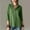 *Army Green, variant on ClodeEU Women's Linen 3/4 Sleeve Crewneck Button Shirt with Side Slit,Solid Color Casual Summer Top Army Green,Women's Plus L