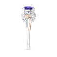 thumbnail image 5 of ANGARA Natural 1.45 ct Tanzanite and Diamond Twisted Vine Ring in 14K White & Rose Gold for Women (Size-7mm) | December Birthstone, Anniversary, Jewelry Gift for Women | Natural Tanzanite Ring, 5 of 11