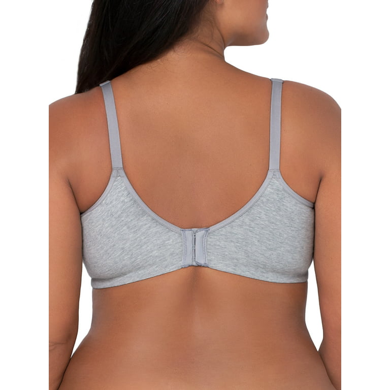 Fruit of the Loom Women's Front Closure Cotton Bra, Black Hue/Heather Grey  2-Pack, 48 in Bahrain
