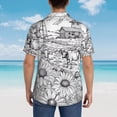 thumbnail image 4 of Sikiie Country Farm Scene Print Men's Hawaiian Shirt, Summer Beach Button Pocket Short Sleeve T-Shirt,3X-Large, 4 of 7