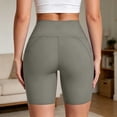 thumbnail image 7 of Tqcoqu Women's High Waist Tummy Control Biker Shorts with Side Pockets,Yoga Workout Casual Shorts,2026 Spring Summer Trendy Clothes,Gray Women's S-XXL, 7 of 7