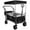 Black & Gray, variant on Tcbosik Collapsible Wagon with Removable Canopy, Heavy Duty Foldable Beach Storage Cart with Brake and All-Terrain Wheels, Outdoor Utility Cart with Ice Pack Frame and 2 Cup Holders, Black