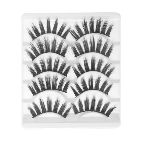 Unique Bargains 5 Pair Soft 3D False Eyelashes for Makeup Black 3D-59