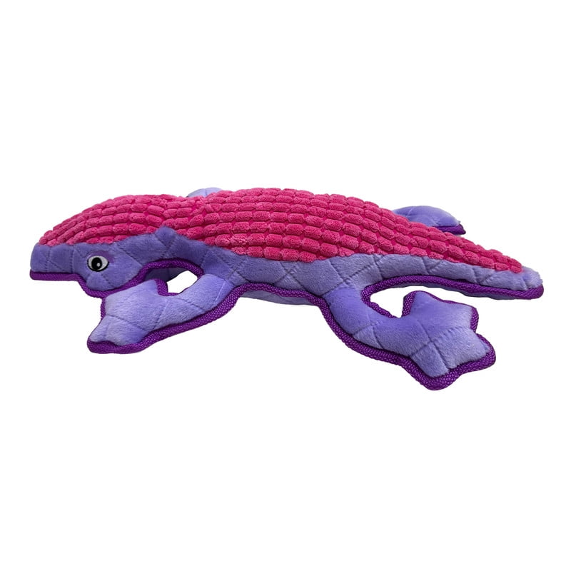 Vibrant Life Durable Squeaky Plush Tough Buddy Lizard Dog Toy Chew