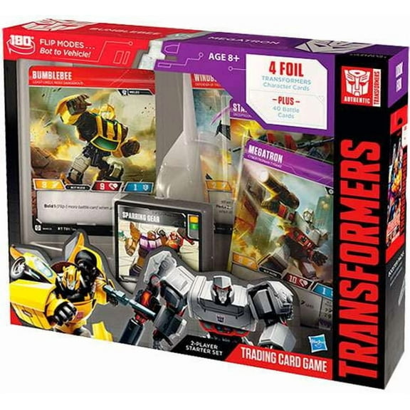 Transformers TCG Bumblebee Vs Megatron 2-Player Starter Set | 1 Ready-to-Play Deck | 44 Cards Incl Bumblebee