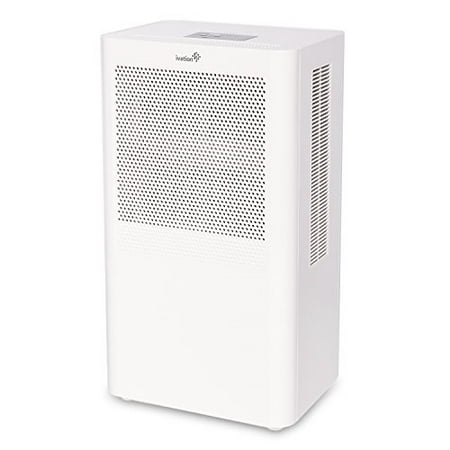 Ivation Small-Area Compact Dehumidifier with Continuous Drain Hose for Smaller Spaces, Attic and Closets- Thermo-Electric Technology, Small in Size, Quiet Operation - Removes 70oz of Water Per