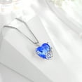 thumbnail image 6 of Juwaliy Women Heart Necklace December Birthstone Tanzanite Jewelry 925 Sterling Silver Flower Rose Pendant Mother Christmas Valentines Birthday Gifts, 6 of 9