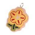 thumbnail image 2 of Toalla de mano de flores con bucle colgante, tela de limpieza de toallas pequeñas, toalla de manual de coral espesa absorbente para apartamento para Amarillo, 2 of 8