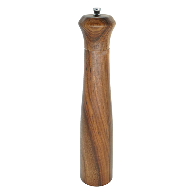 Molinillos de sal y pimienta de madera de Acacia, molinillo de sal recargable, molinillo de pimienta con aspereza ajustable