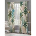 thumbnail image 3 of Tropical Plant Sheer Curtains 84 Inch Length 2 Panels Set, Summer Watercolor Boho Palm Tree on Linen Voile Window Treatment Rod Pocket Curtains Sheers Drapes for Bedroom/Living Room/Kitchen 52"x84"x2, 3 of 7