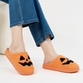 thumbnail image 6 of Ecetana Halloween Slippers for Women Holiday Fluffy Warm Fleece Slippers Indoor Bedroom House Shoes, 6 of 7