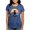 Heather Blue, variant on - Halloween Witch Retro Sunset T Shirt - Womens Tri-blend T-Shirt