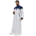 thumbnail image 2 of Dpytoraw Men's Casual Muslim Arab Middle Eight Sleeve Embroidered Robe Men’s Wrinkle-Free Shirts, 2 of 5