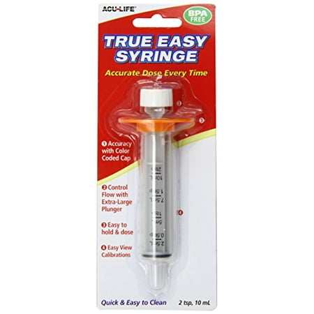 True Easy Syringe 10ml/2tsp Adapter Liquid Tube Oral Dose 1