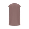thumbnail image 5 of ALLLIST Women's Tops Brown Solid Pleated Sleeveless Crew Neck Tank Tops Tank Tops Women XL, 5 of 6