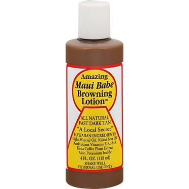Maui Babe Hawaiian Browning Lotion, Quick Tanning, Moisturizing, 8 Oz