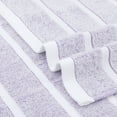 thumbnail image 4 of Unique Bargains 4 Pcs Striped Hand Towel 13 x 29 Inch Light Purple/Brown, 4 of 5