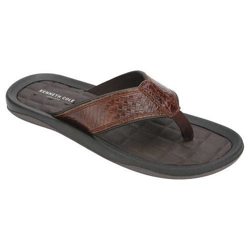 Kenneth Cole - Kenneth Cole New York Men's Leather Flip Flop (13, Brown ...