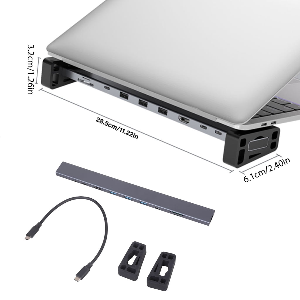 Tizuqe 9 Port USB C Docking Station 10Gbps USB Hub for Laptops Tablets with Power Delivery and Card Readers Multiports